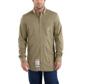 Carhartt Force Cotton Hybrid Shirt in Khaki